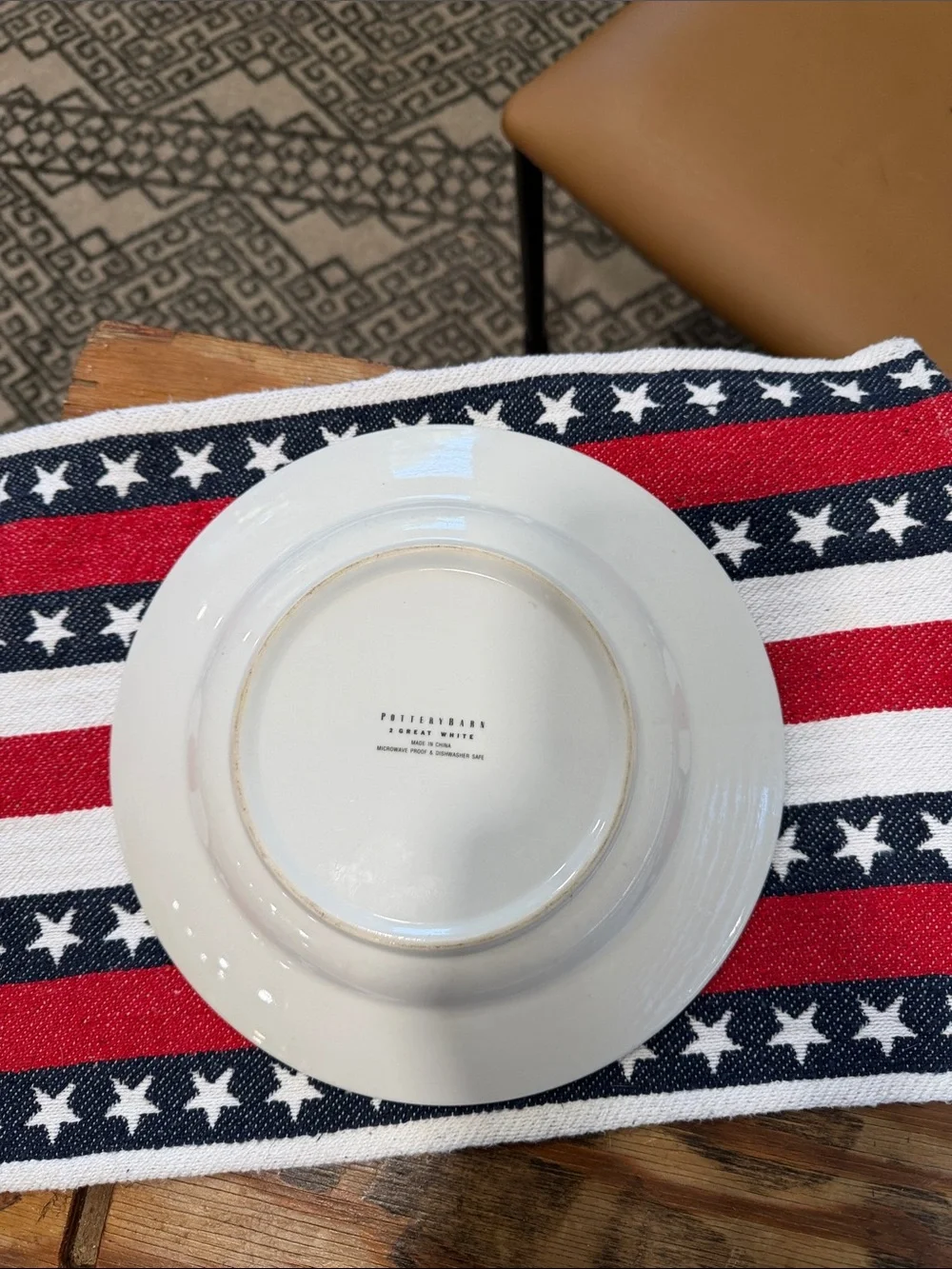 Pottery Barn 2 Great White deep plate